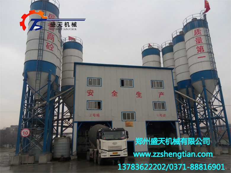 盛譽(yù)HZS120商品混凝土攪拌